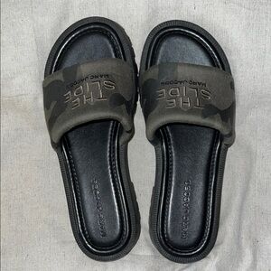 Marc Jacobs Cano Multi The LUG Sole Slide Size 11 Sandals With Box